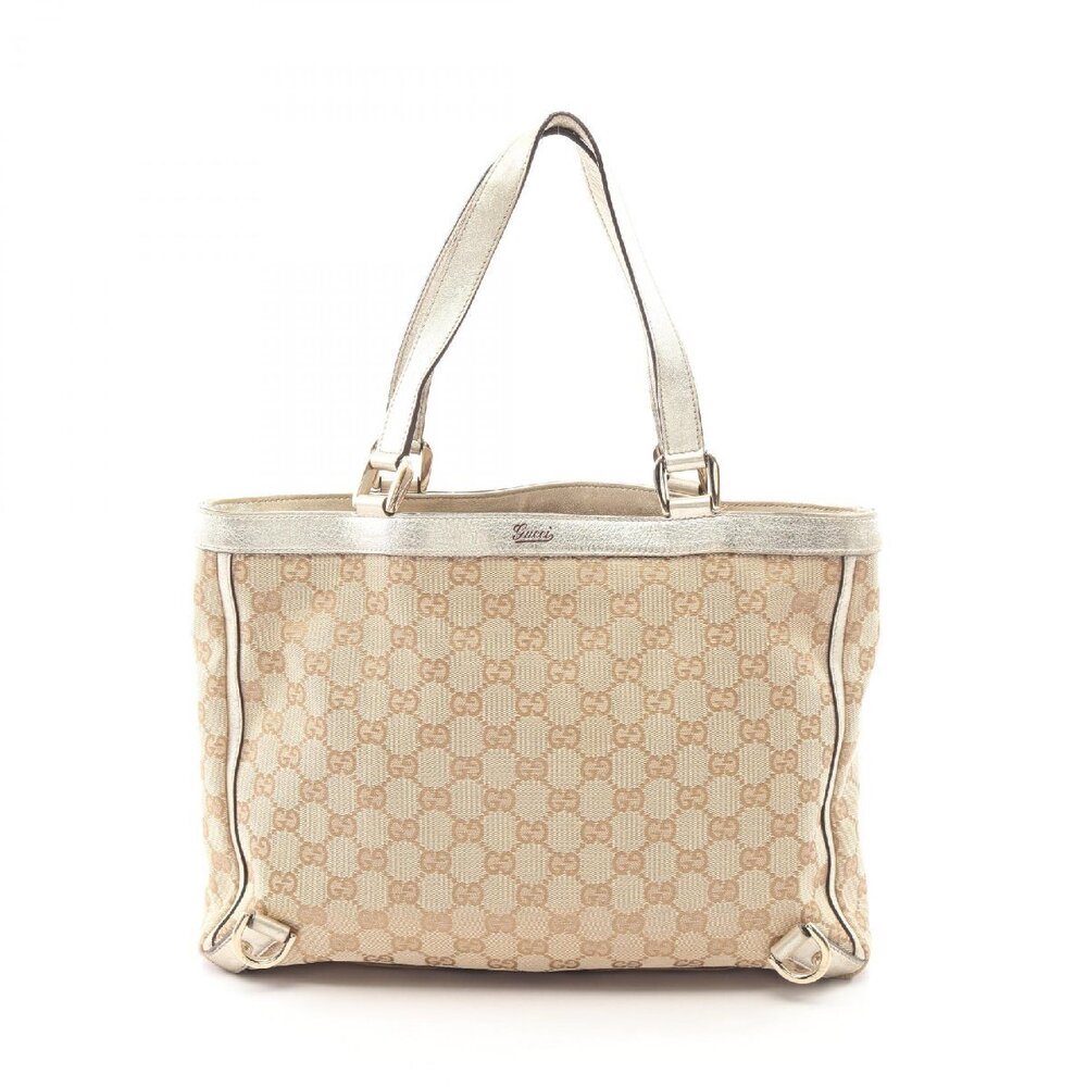 Gucci Abbey GG Canvas Tote Bag Beige - Picture 1 of 9